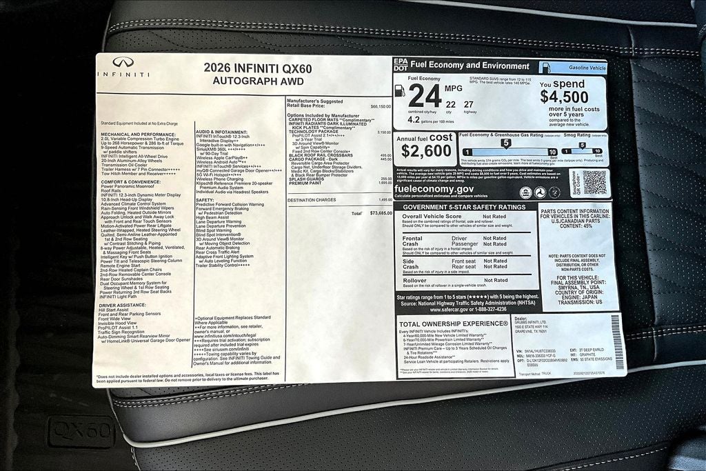 2026 INFINITI QX60 Autograph