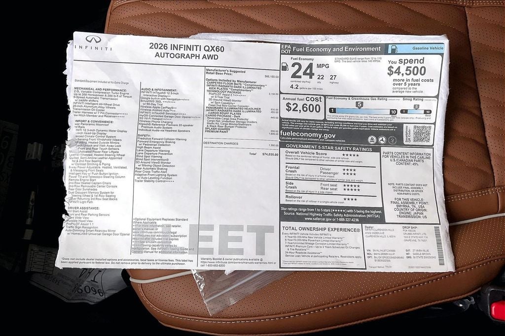 2026 INFINITI QX60 Autograph