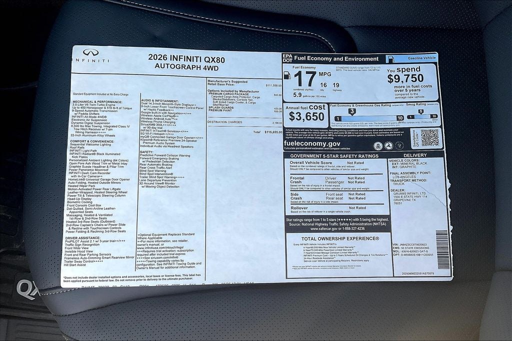 2026 INFINITI QX80 AUTOGRAPH