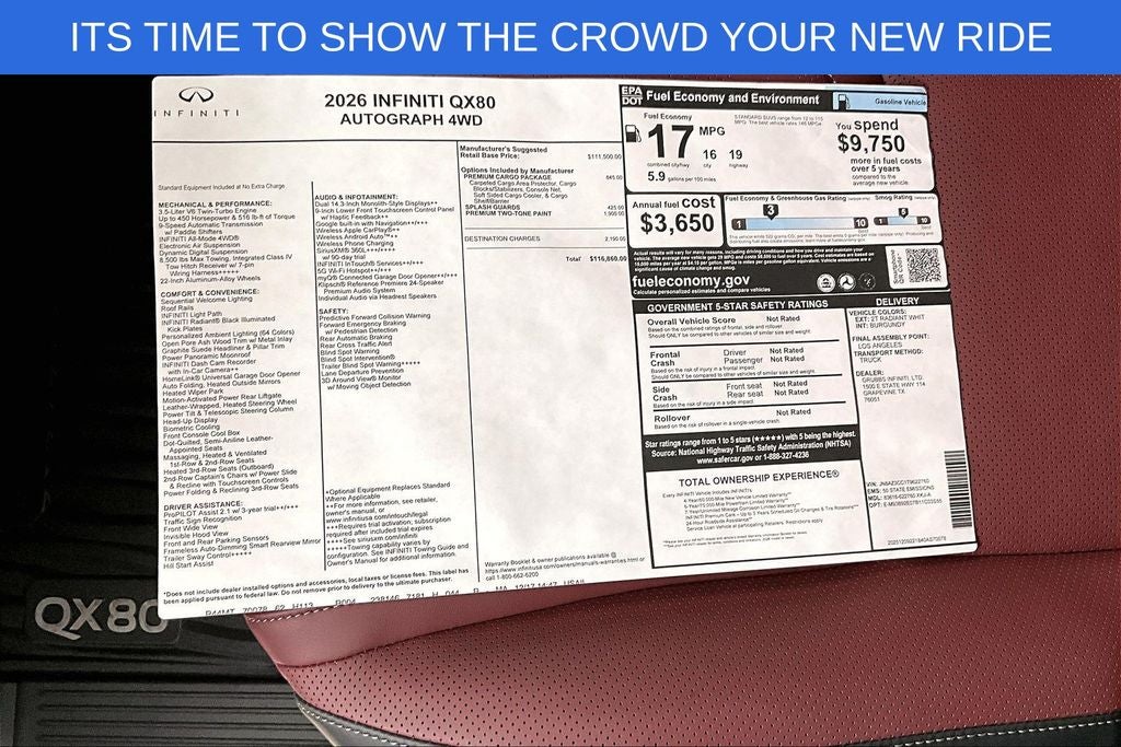 2026 INFINITI QX80 AUTOGRAPH
