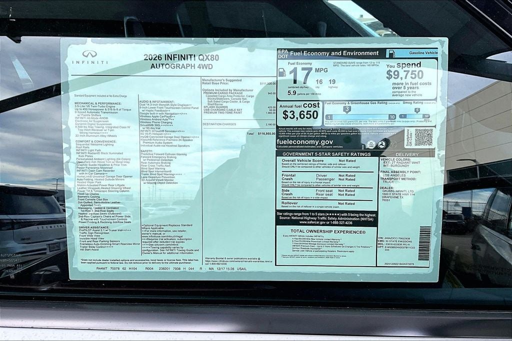 2026 INFINITI QX80 AUTOGRAPH
