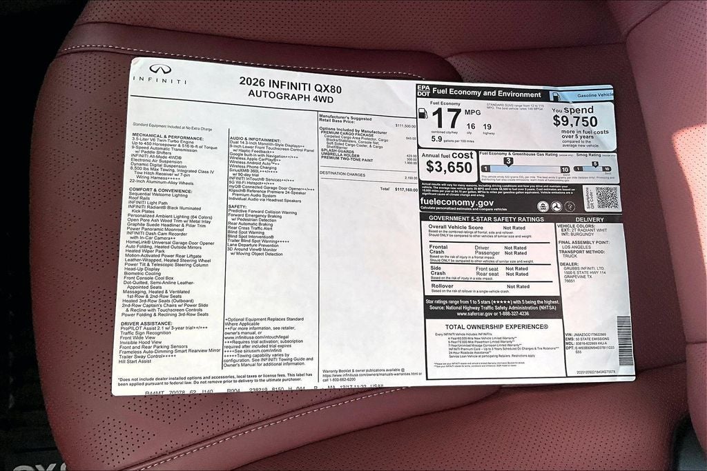 2026 INFINITI QX80 AUTOGRAPH