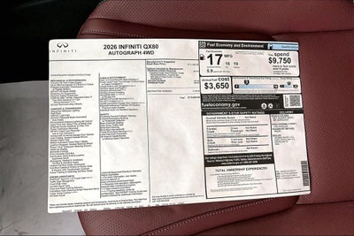 2026 INFINITI QX80 AUTOGRAPH