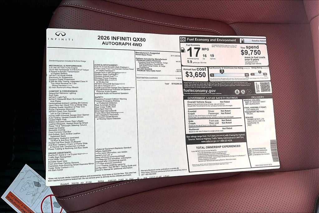 2026 INFINITI QX80 AUTOGRAPH