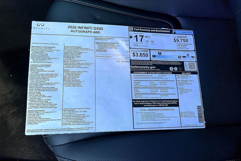 2026 INFINITI QX80 AUTOGRAPH
