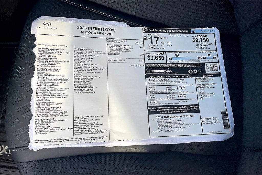 2026 INFINITI QX80 AUTOGRAPH
