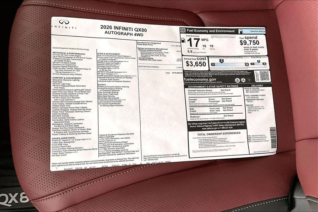 2026 INFINITI QX80 AUTOGRAPH