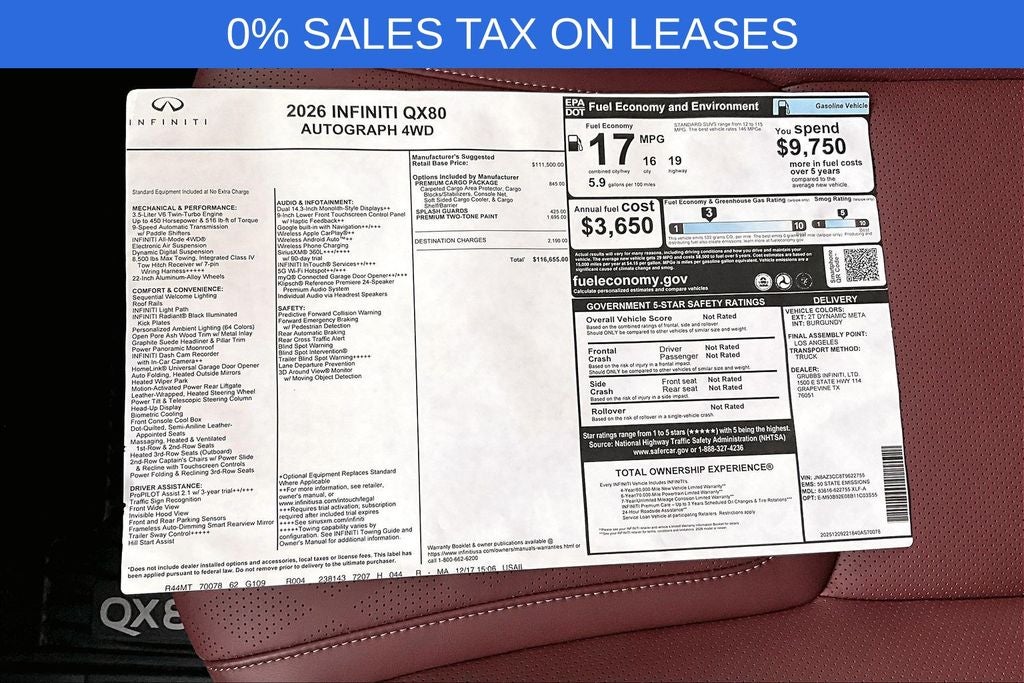 2026 INFINITI QX80 AUTOGRAPH