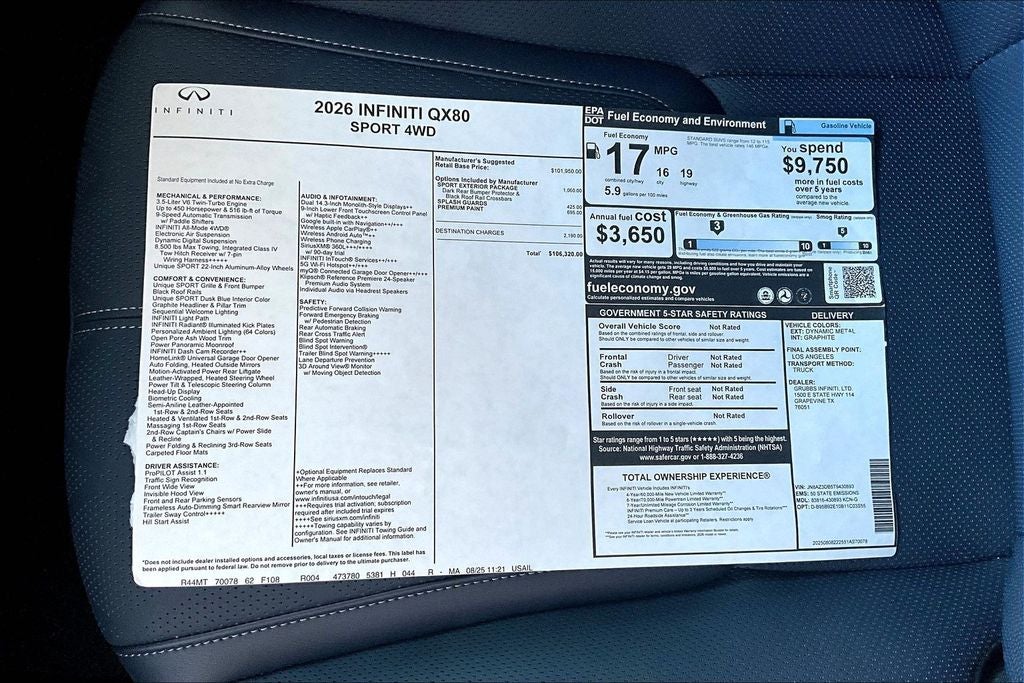 2026 INFINITI QX80 SPORT