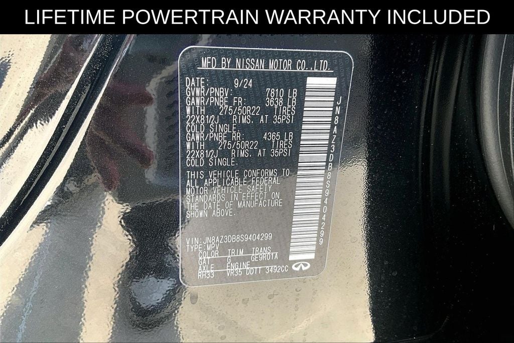 2025 INFINITI QX80 SENSORY