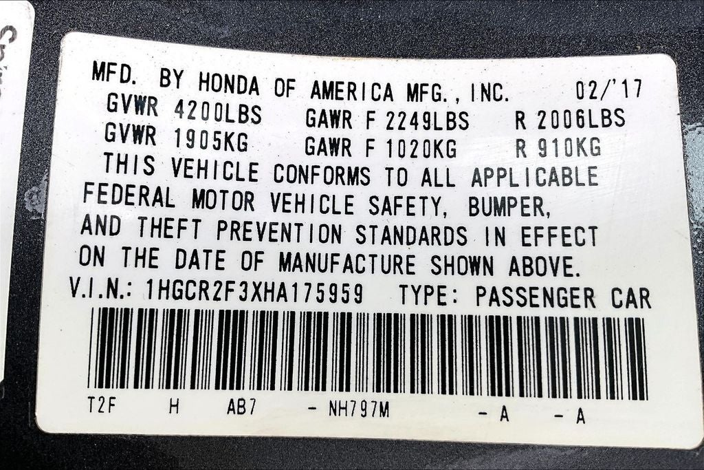 2017 Honda Accord LX