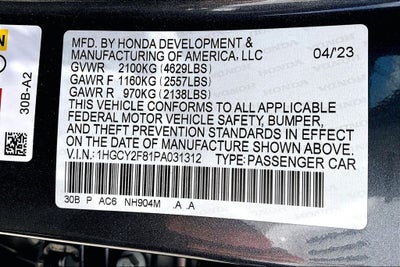 2023 Honda Accord Hybrid Touring