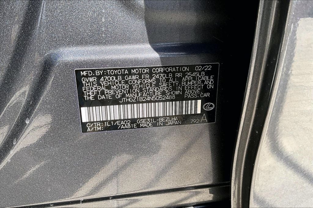 2022 Lexus IS 350 F SPORT