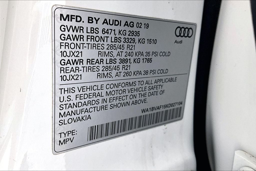 2019 Audi Q8 3.0T Premium Plus quattro