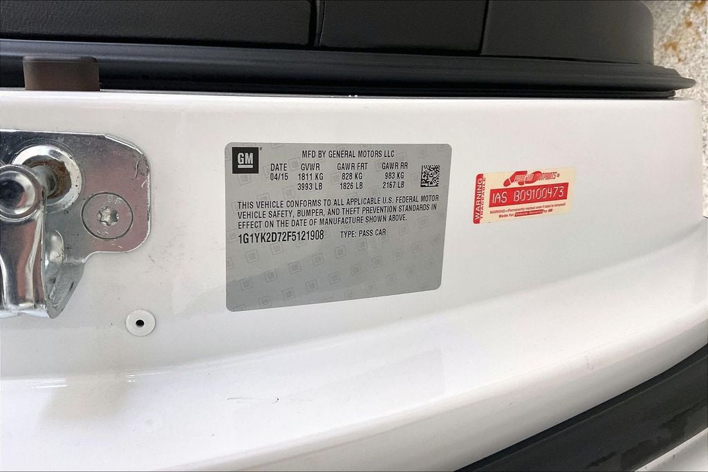 2015 Chevrolet Corvette Stingray Z51 2LT