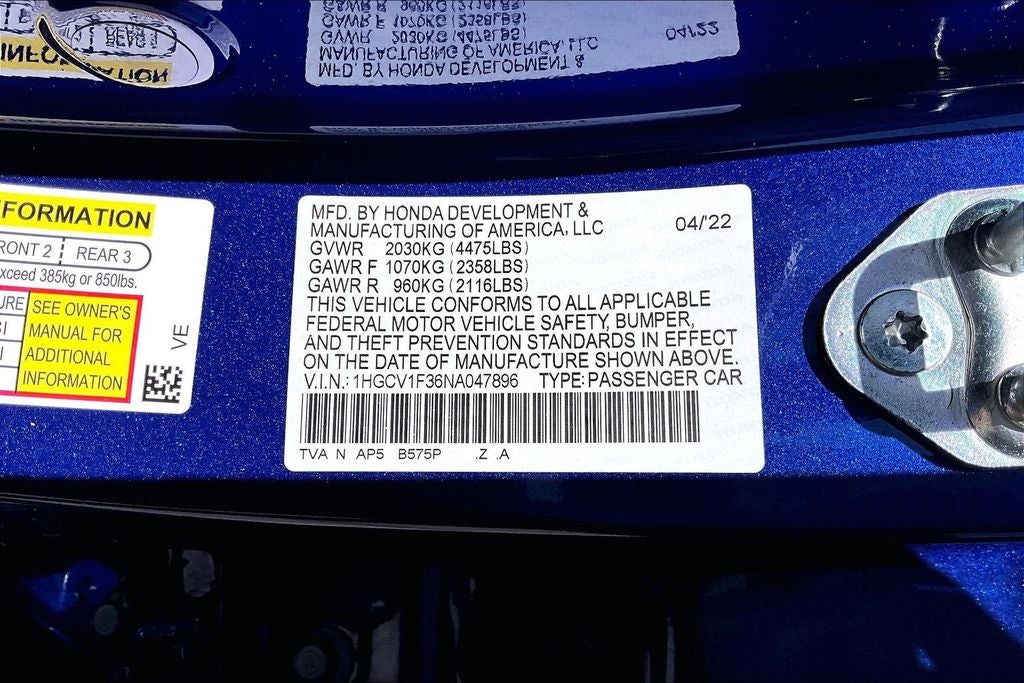 2022 Honda Accord Sport