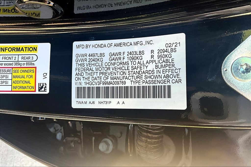 2021 Honda Accord Hybrid Touring