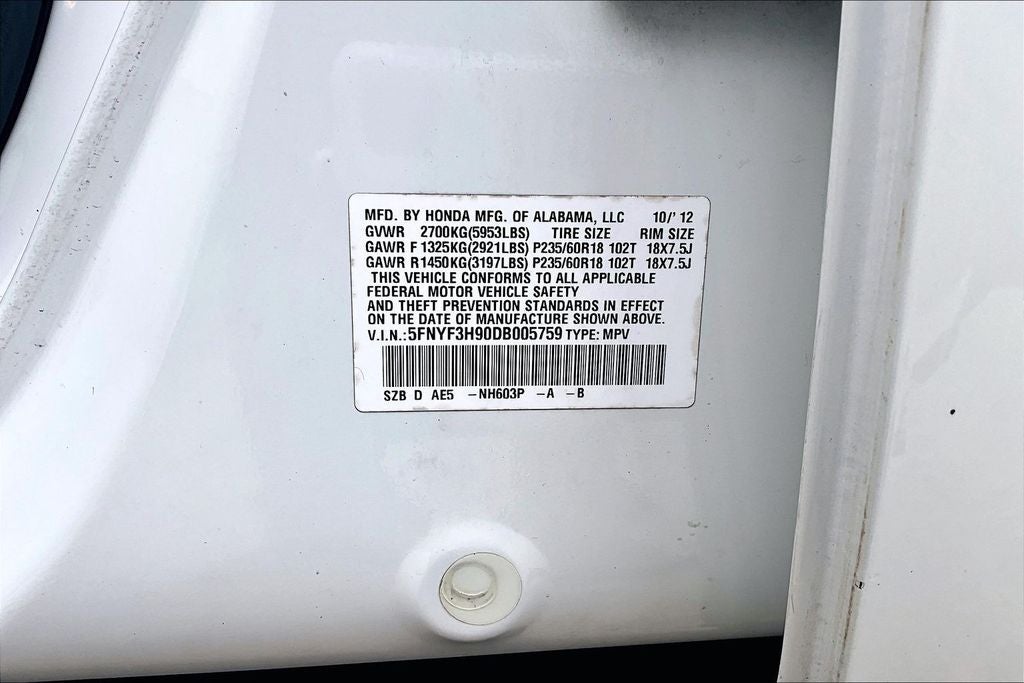 2013 Honda Pilot Touring