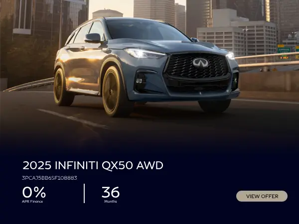 Finance a 2025 INFINITI QX50 AWD for 0% for 36 months.