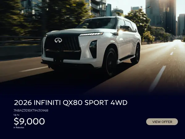 Get Rebates up to $9,000 on a 2026 INFINITI QX80